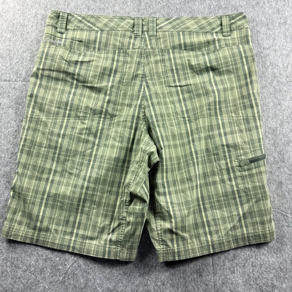 Columbia Omni-Wick Green Plaid Cargo Shorts Mens 40 Hiking Outdoor AM4083 - Picture 6 of 12
